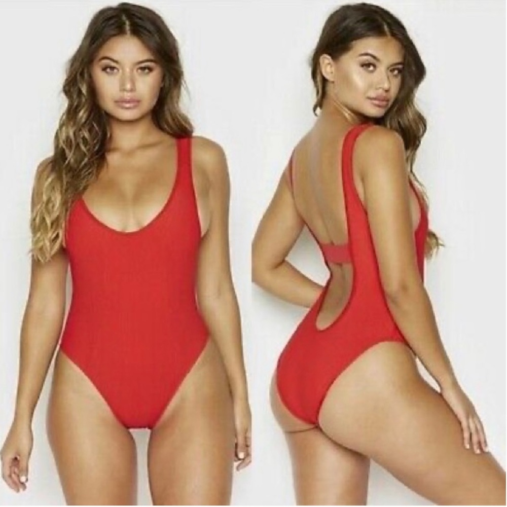 Frankie’s Bikinis Andi Ribbed One Piece Swimsuit Sz S - NWT!